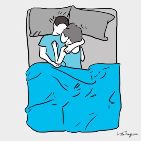 dormir abrazados