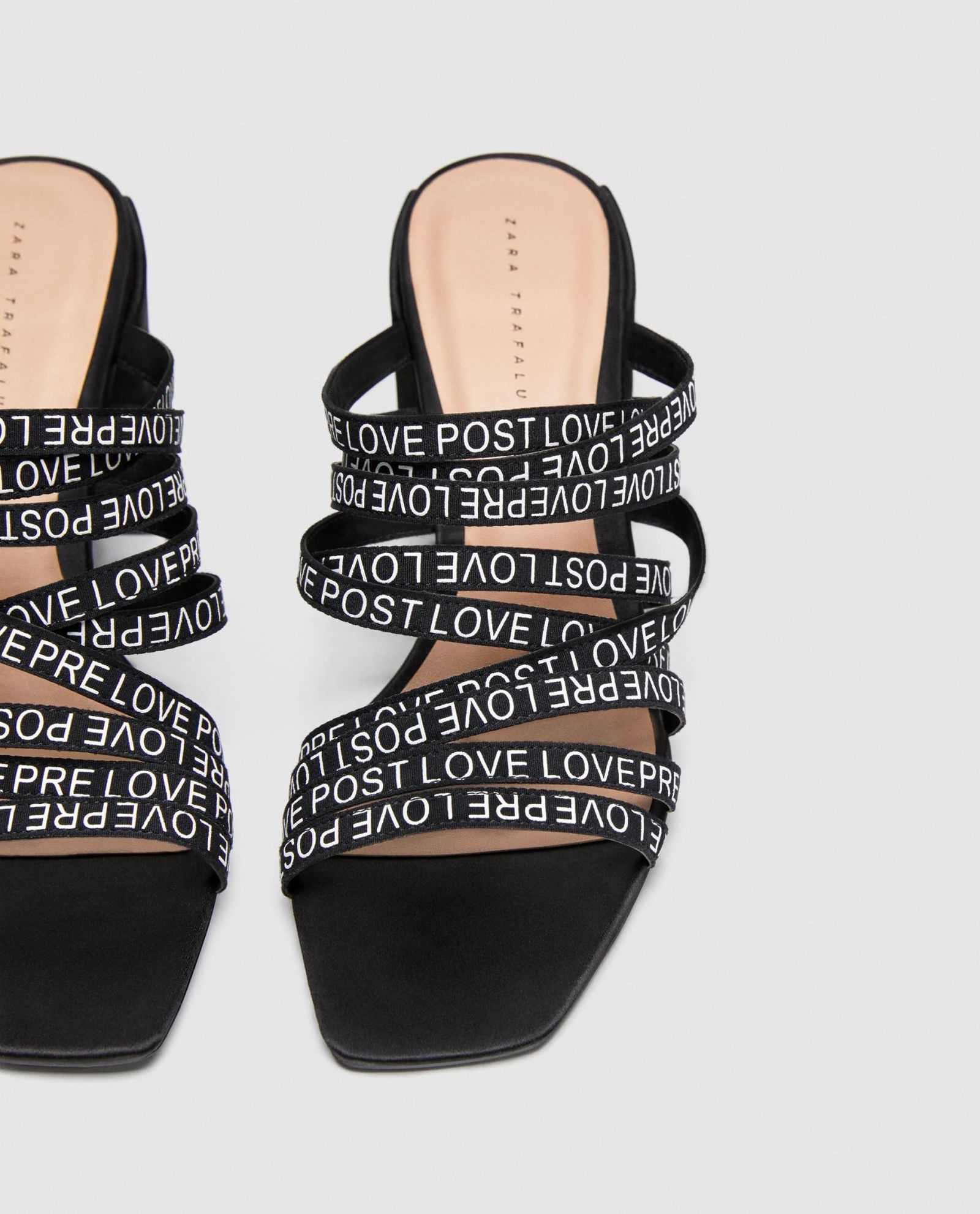 Calzado Sandalias Negras Tachuelas Zara Calzado Sandalia Negra Con